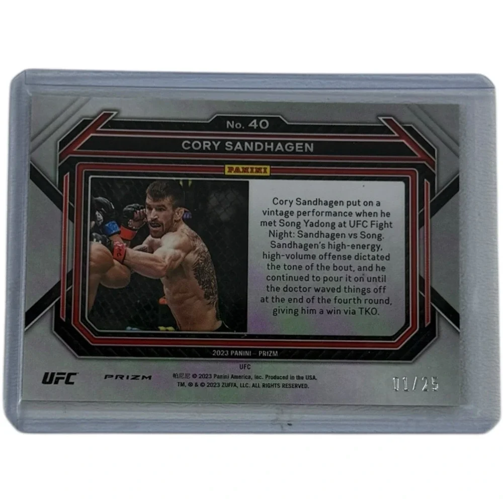 2023‎ Panini Prizm UFC Cory Sandhagen Green Pulsar Prizm #40 01/25